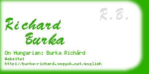 richard burka business card